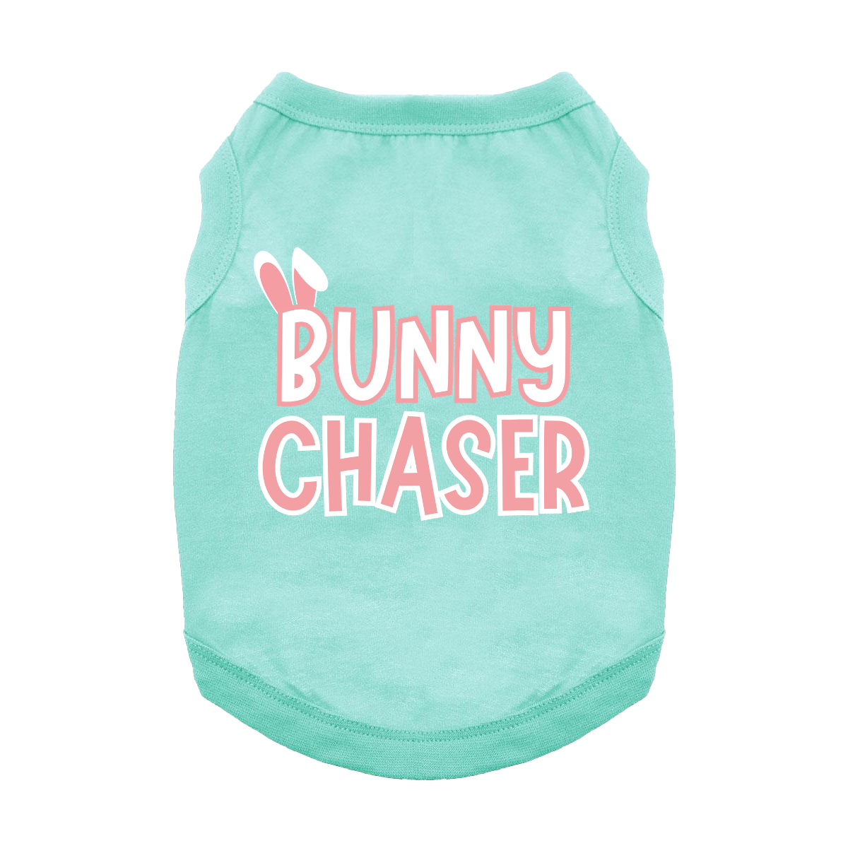 Bunny-Chaser-Teal-Dog-Shirt