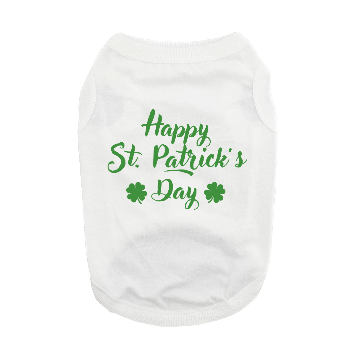 Happy St.Patricks Day White Dog Shirt