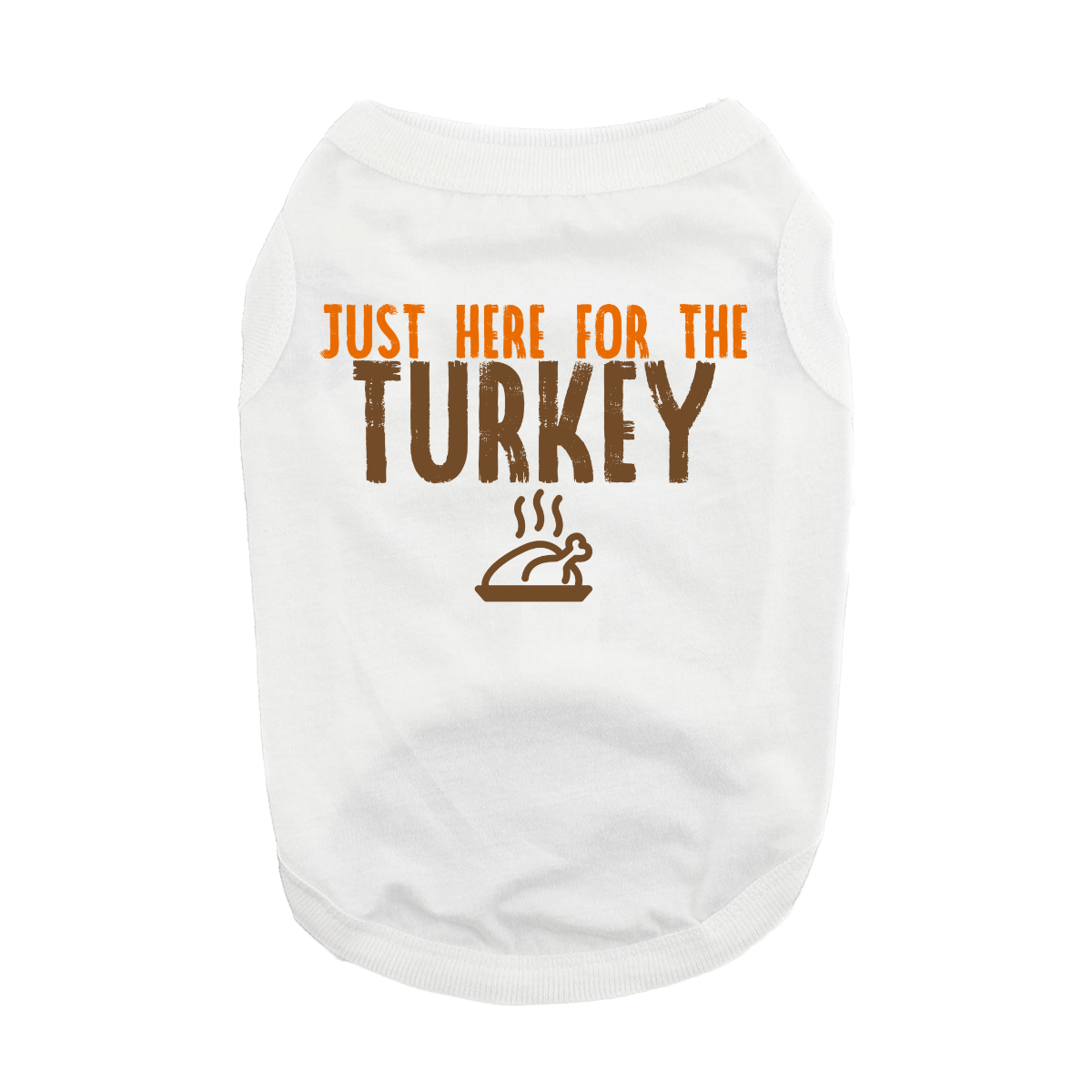 Just_Here_For_The_Turkey_White_Dog_Shirt