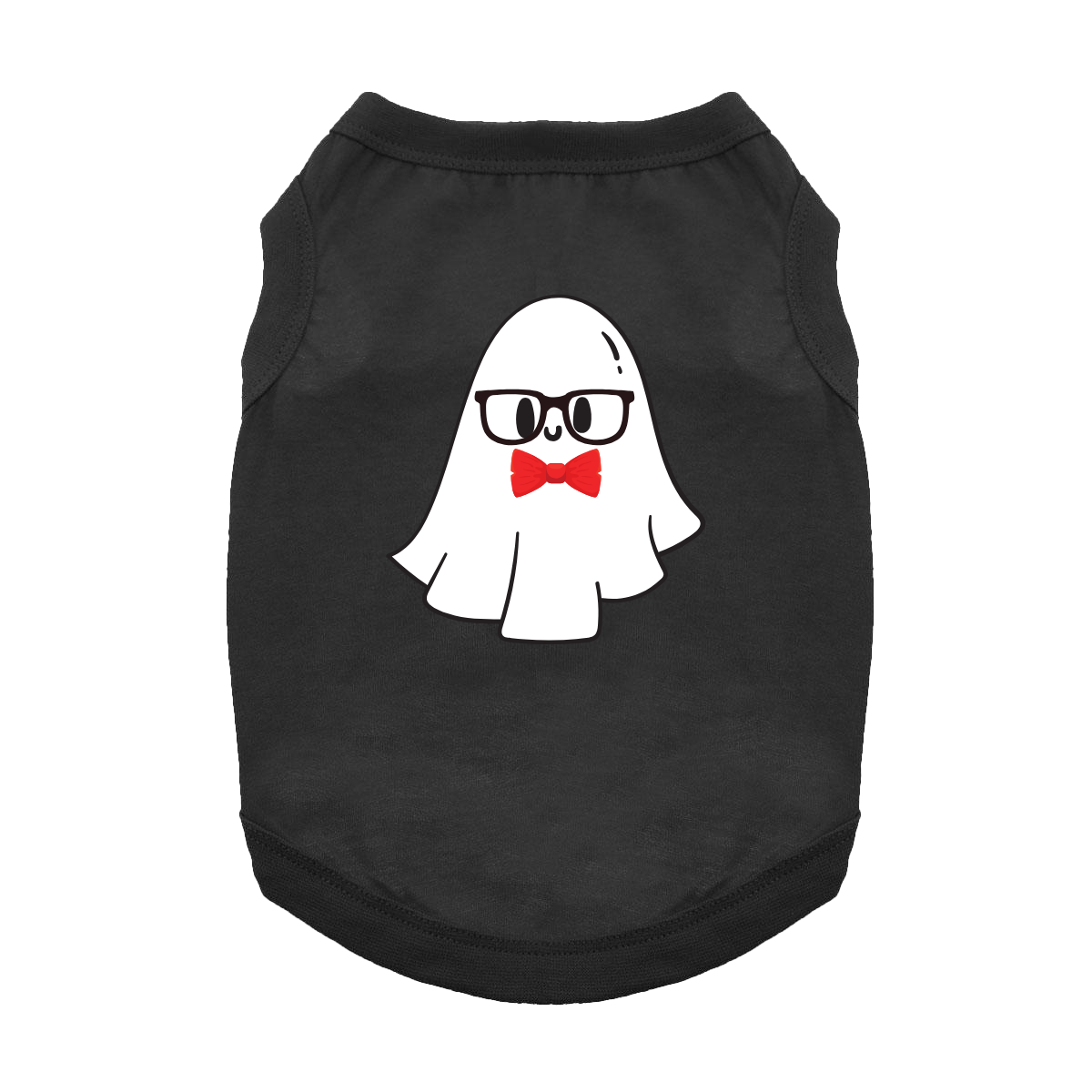 Nerdy_Ghost_Black_Dog_Shirt